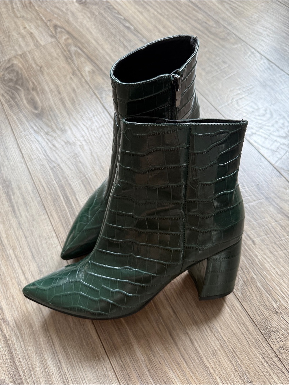 Marc Fisher leather animal print boots sz 8 - Picture 2 of 8